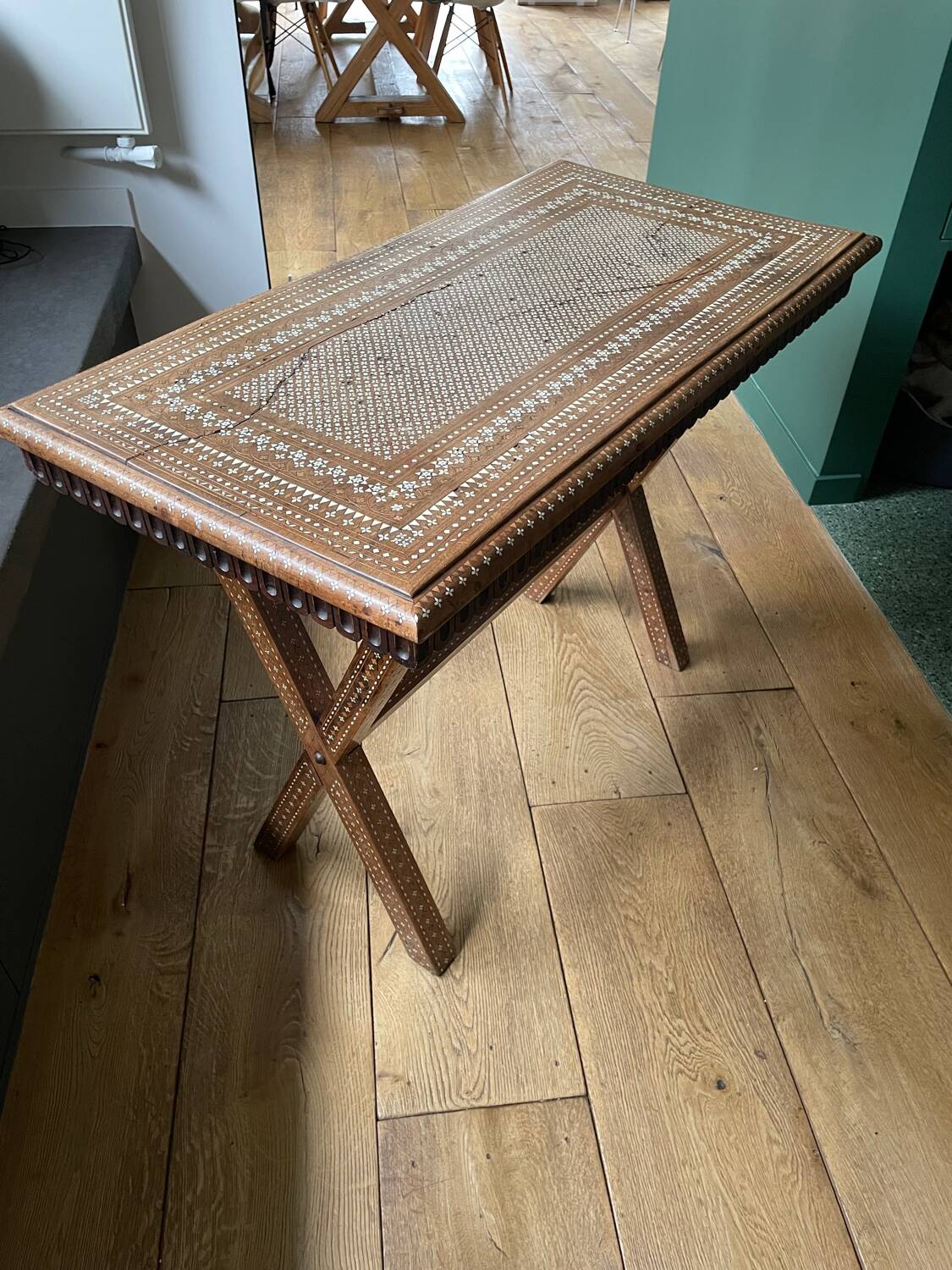 19th century Syrian marquetry table