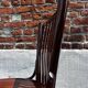 Lot of 4 vintage bistro chairs with slats in Thonet style.