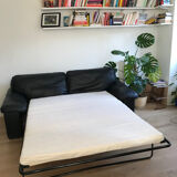Steiner sofa bed in black leather