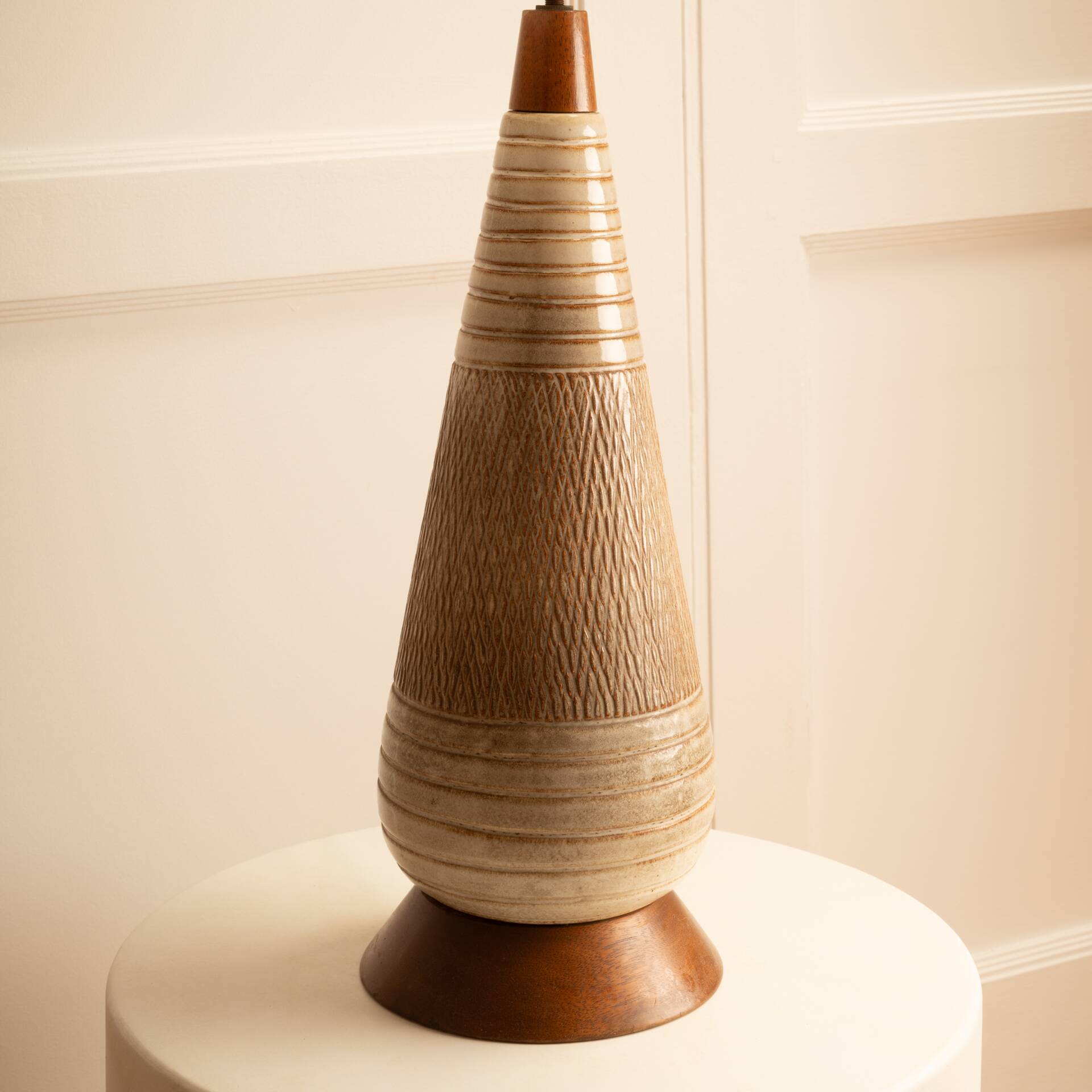 Grande lampe danoise en céramqiue - mid century