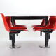 Osvaldo Borsani contemporary table and 4 build in chairs for Tecno, 1970s