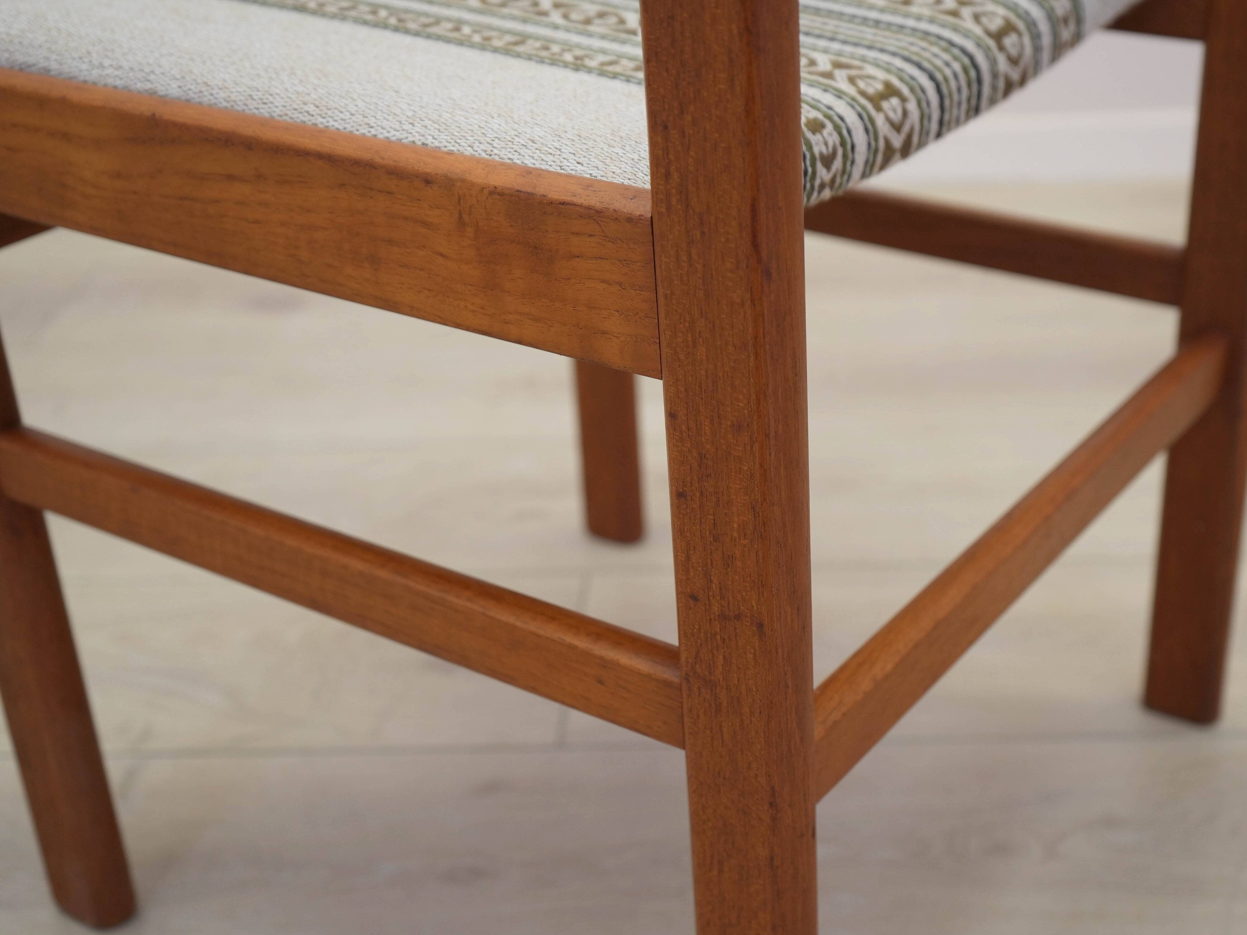 Set of two teak chairs, Danish design, 1970s, made in Denmark