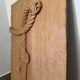 Sculpture bas relief noeud bois