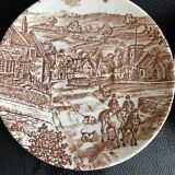 Duo of English Cups & Saucers Broadhurst Ironstone - Hunting Scene