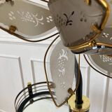 Lotus floor lamp 90s black and gold