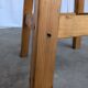 Vintage Wooden Bar Stool: Black Leather Seat, Mid-Century Bistro Style