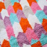 Handmade red wool Berber rug 150 X 100 CM