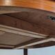 Scandinavian extendable round teak table, 50s-60s