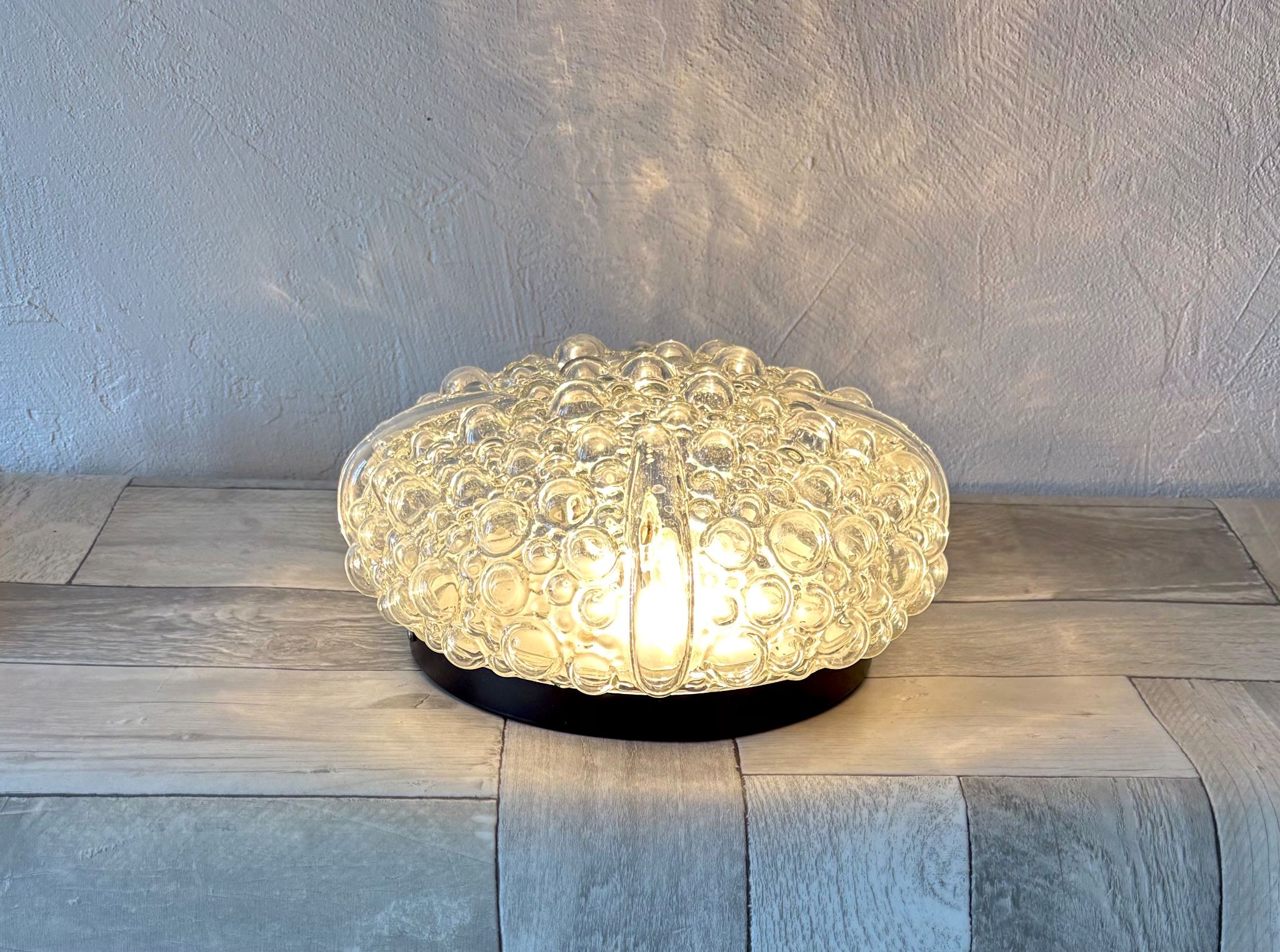 Vintage ceiling light - Helena Tynell - 60s/70s - bubbled glass - Space Age