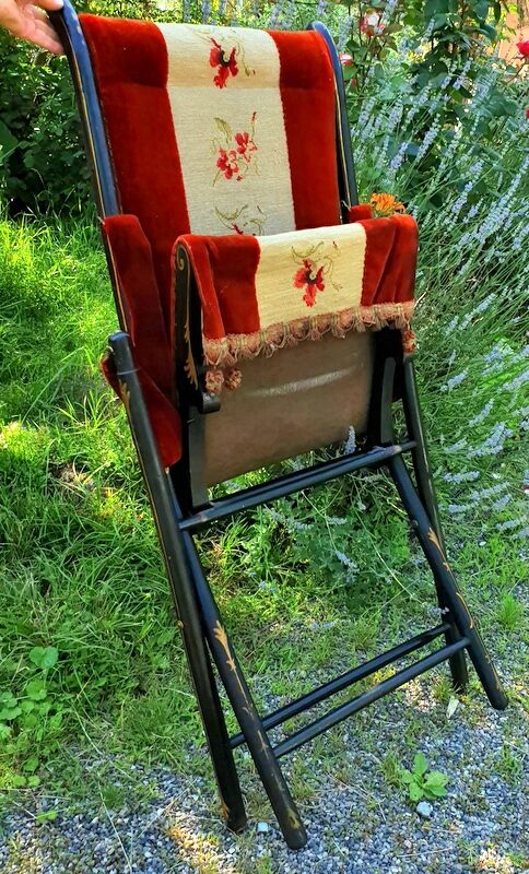 Folding armchair chair Napoleon III of the nineteenth century