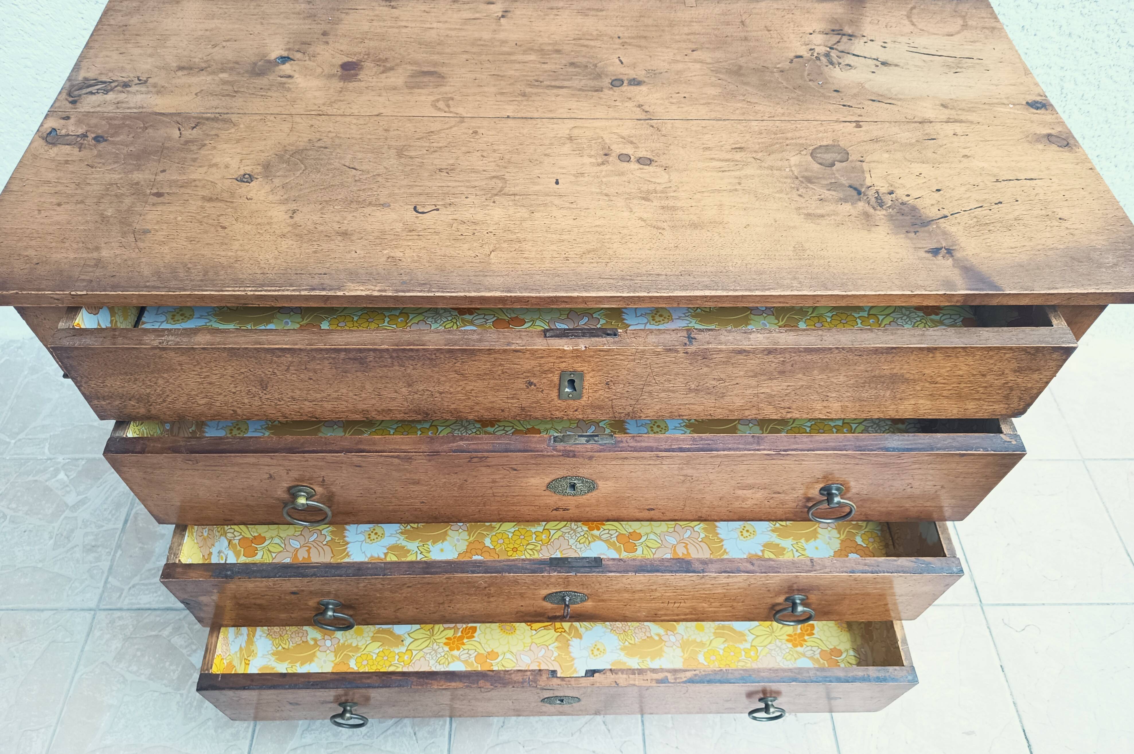 Empire period walnut commode