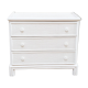 Commode vintage en rotin blanc