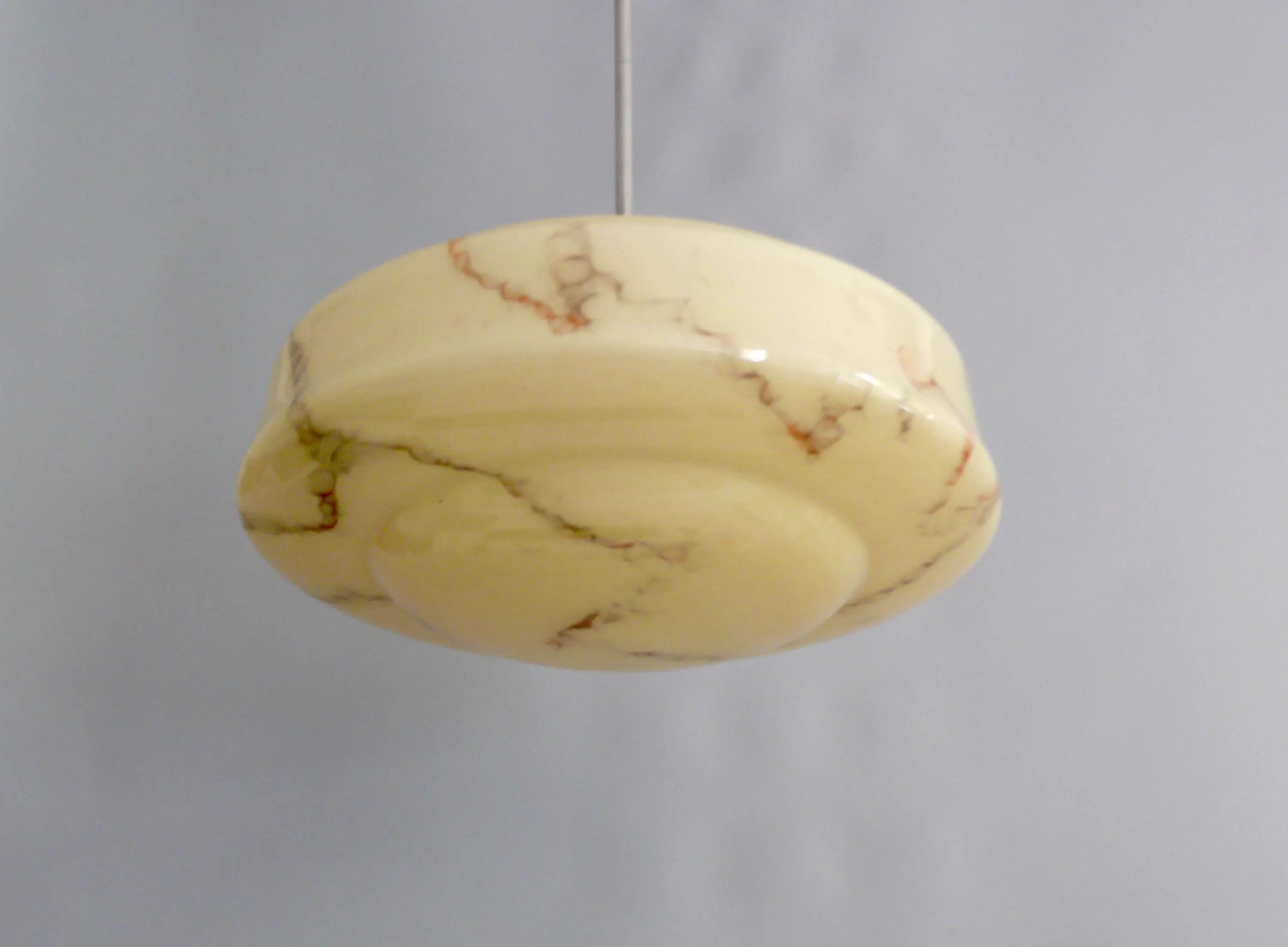 Grand plafonnier beige Art Déco - années 1930-1950