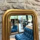 Antique mirror 42.5/36.5cm Louis-Philippe gilded with gold leaf, mercury