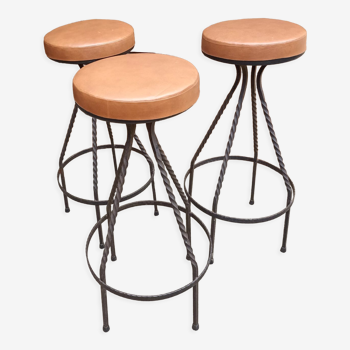 Set of brutalist bar stools