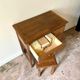 Desk 5 drawers and stool in dark ☐ wood 72 x 40 cm