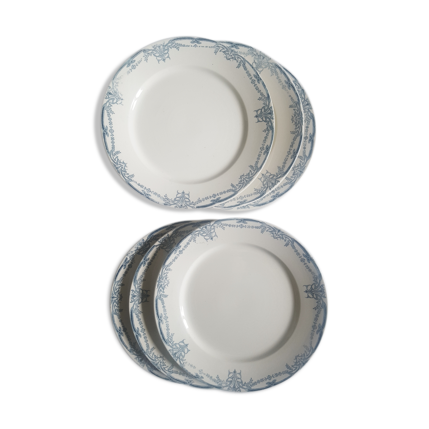 Antique dessert plates-iron ground