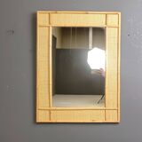 Mid century bamboo mirror by Dal Vera, 1960s