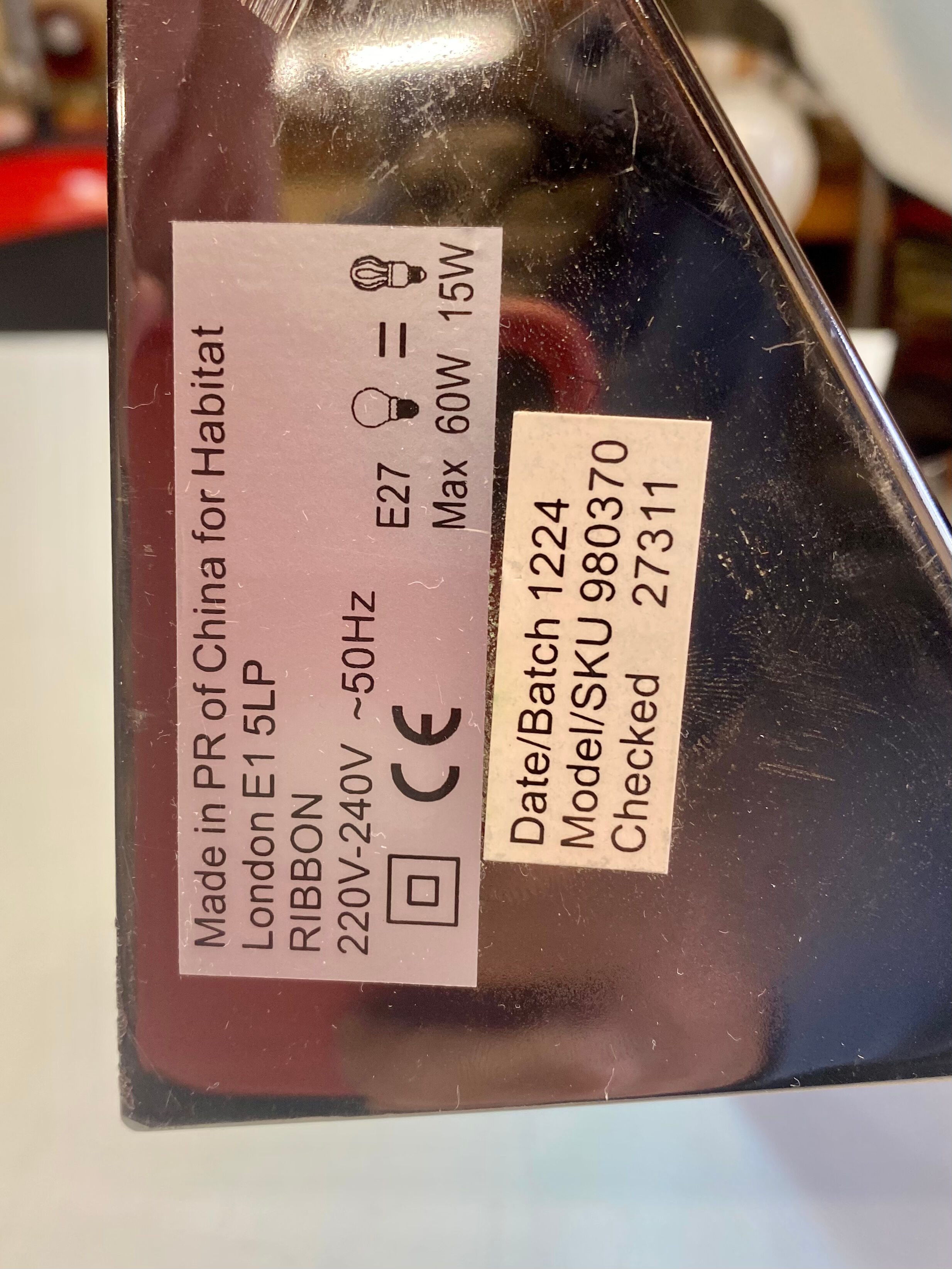 Ribbon salon lamp design Claire Norcross limited edition chrome brown