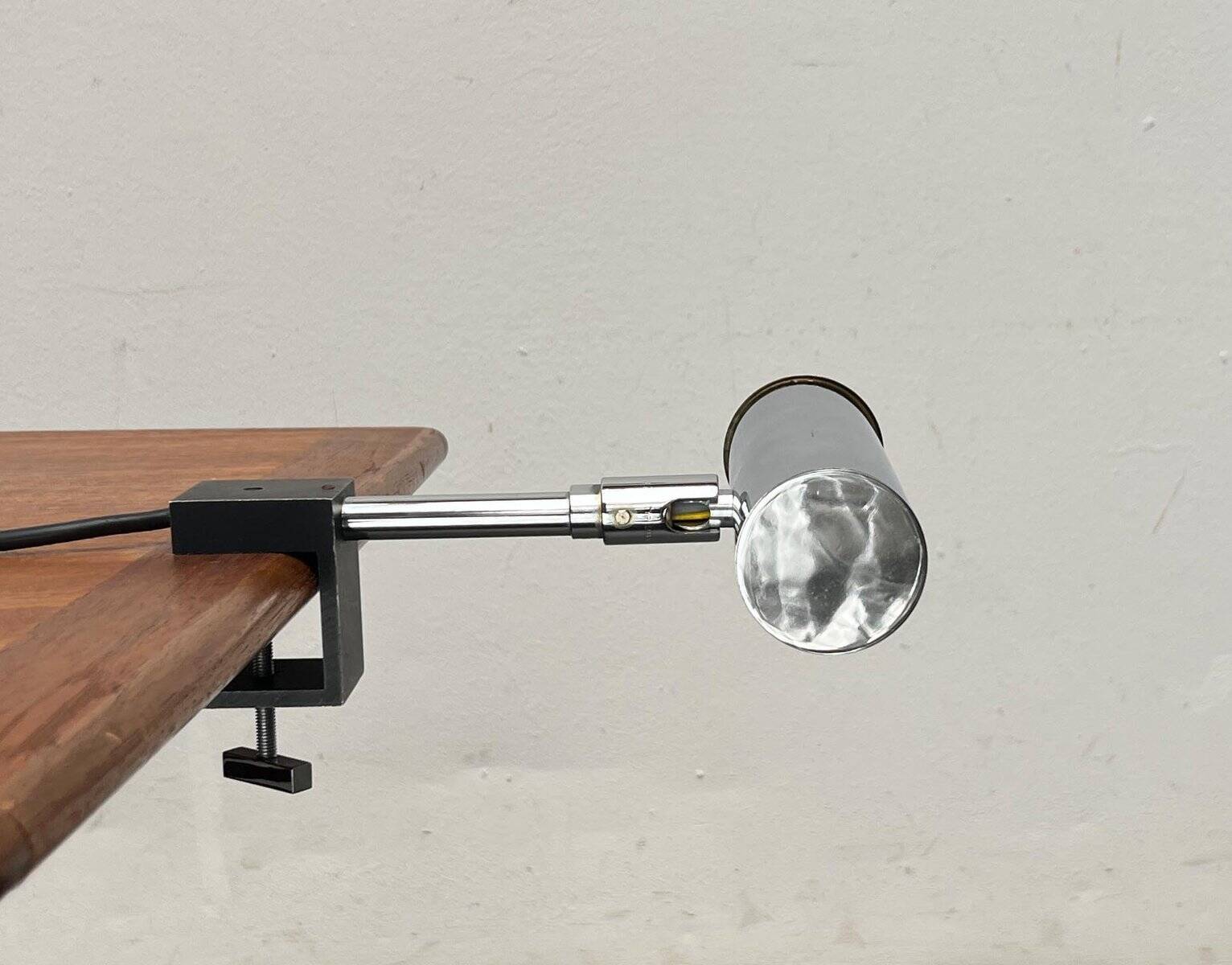 Mid-Century Modern minimalist clamp lamp by Cosack, 1960s.