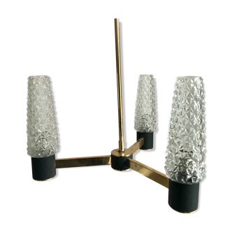 Lustre 3 opalines originale des années 60