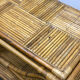 Rare large French Riviera rattan bar cart with bottle holder, 1960s