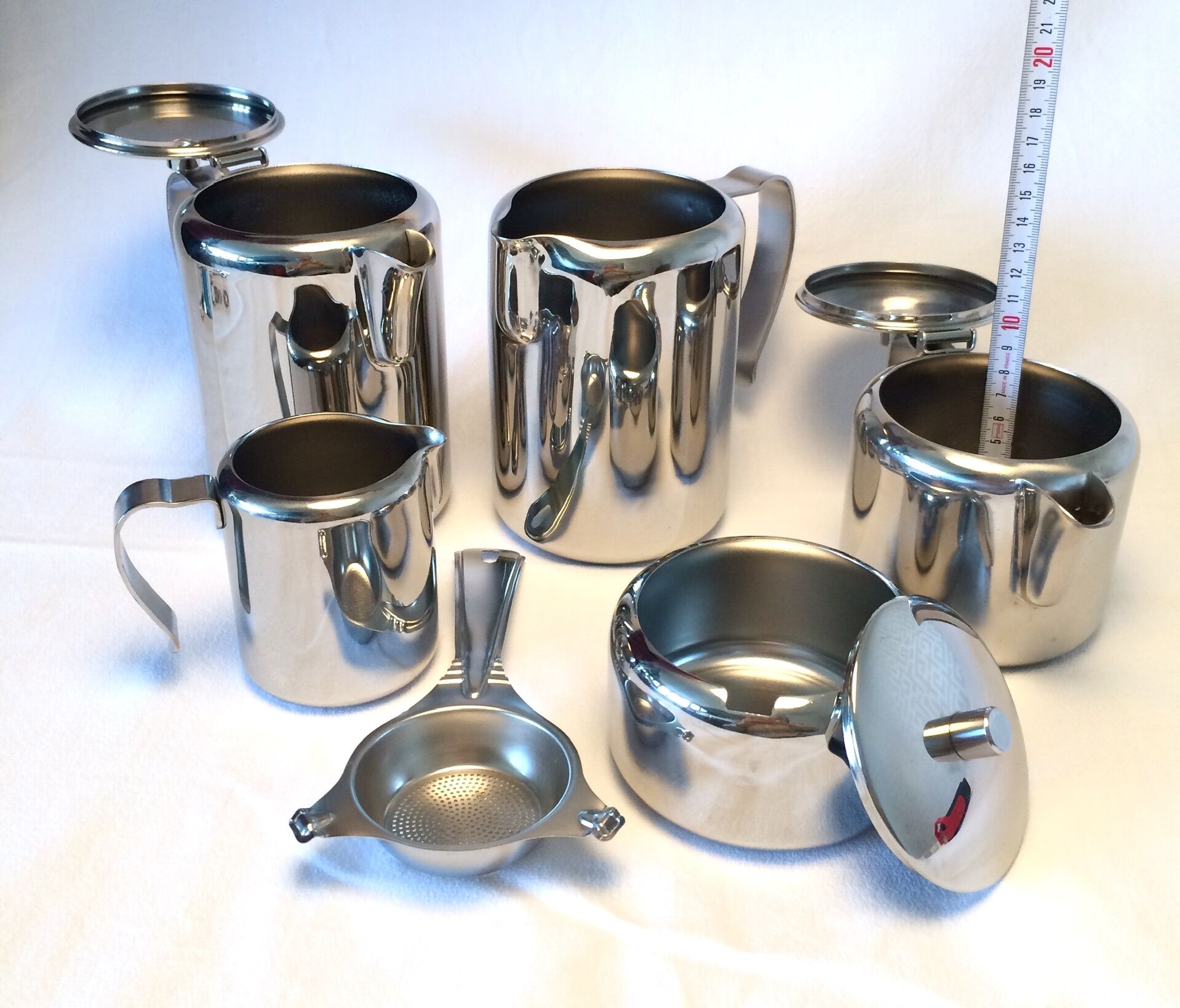 Stainless steel coffee service from the 1970s