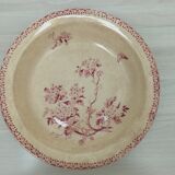 Hollow plate in iron earth from Gien model Pink Hawthorn