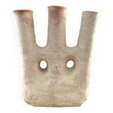 White terracotta candle holder