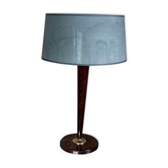 Lampe de paquebot en bois et laiton années 1940