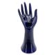 Main baguier vase en porcelaine bleu foncé, années 70