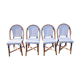 4 bistro chairs bistro Terrace Paris in white and blue rattan