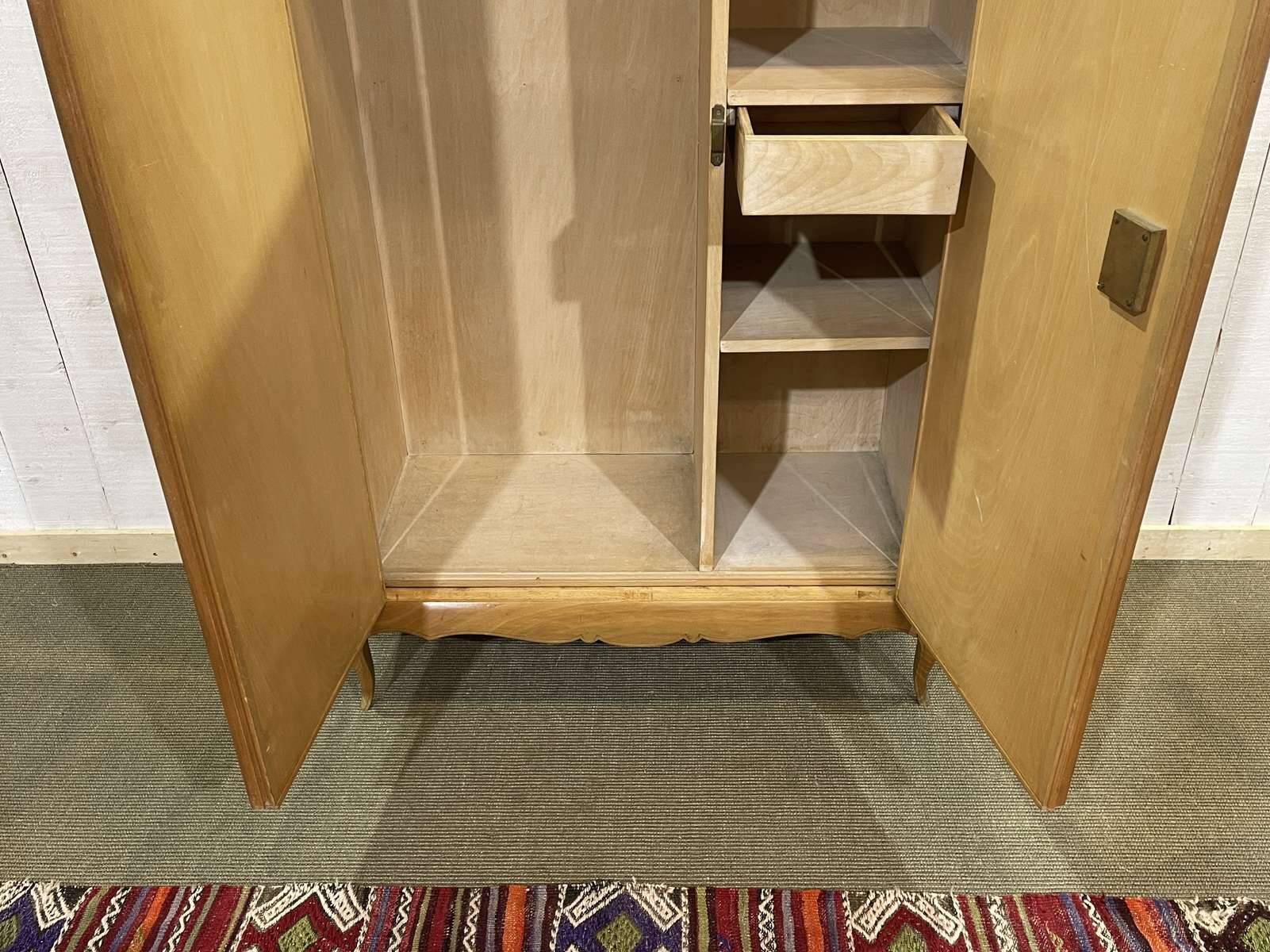 Art Deco mirrored cabinet from the 1950s in beech