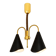 Mid-Century Modern pendant light, brass and metal, 1970s.