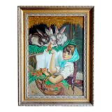 Original signed framed oil painting on canvas
