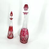 Crystal caraffe or decanters by Val Saint Lambert, 1960s