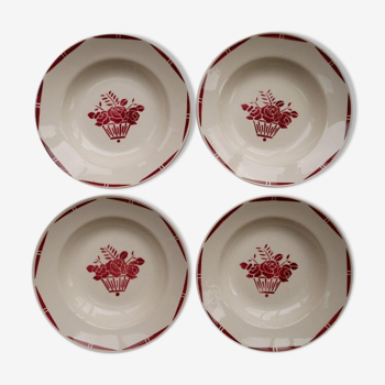Set of 4 badonviller hollow plates