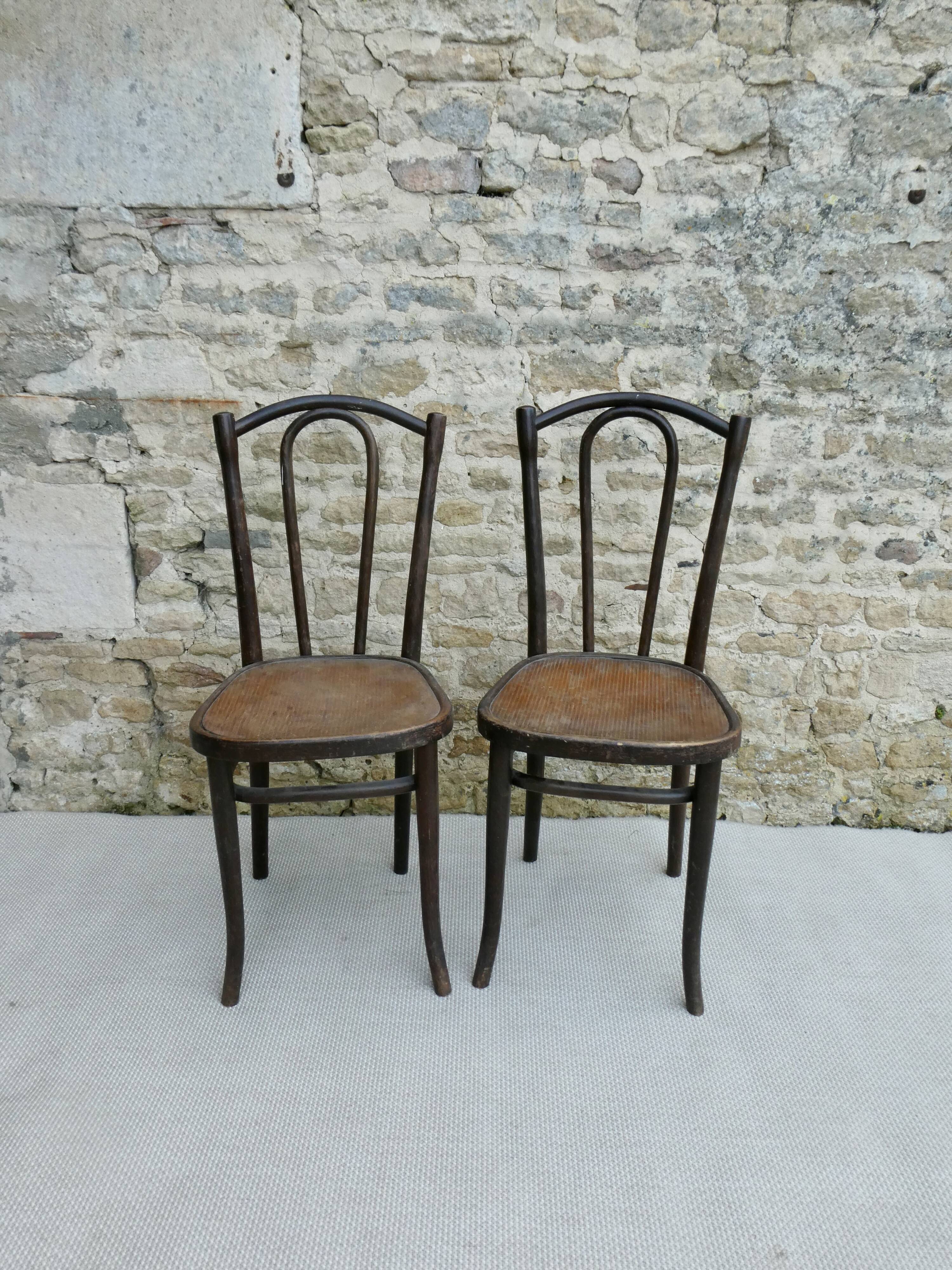 Pair of Thonet bistro chairs