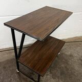 Vintage side table / plant table / audio stand on casters