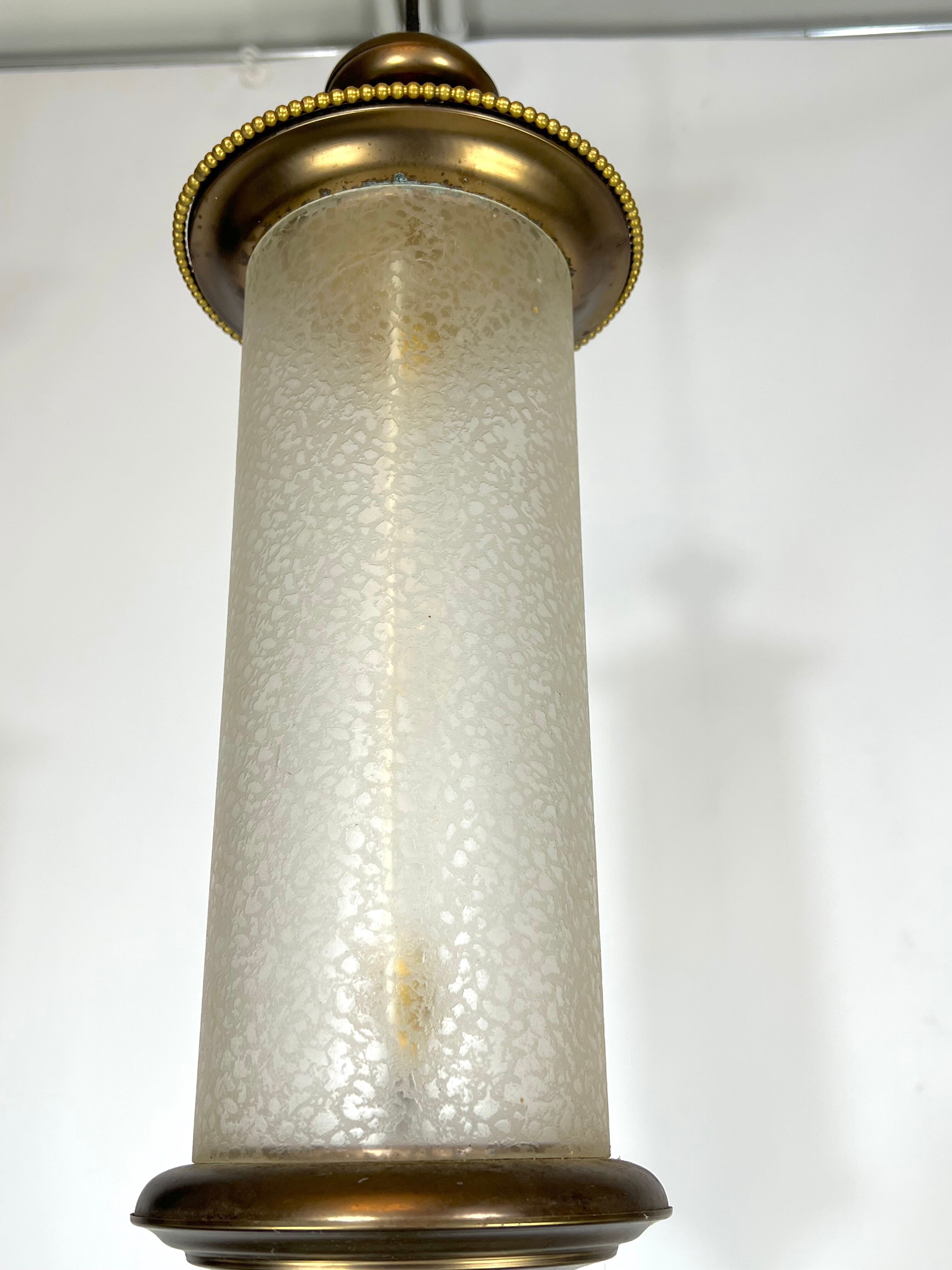 Mid-century Lumi Milano brass pendant light from 50s