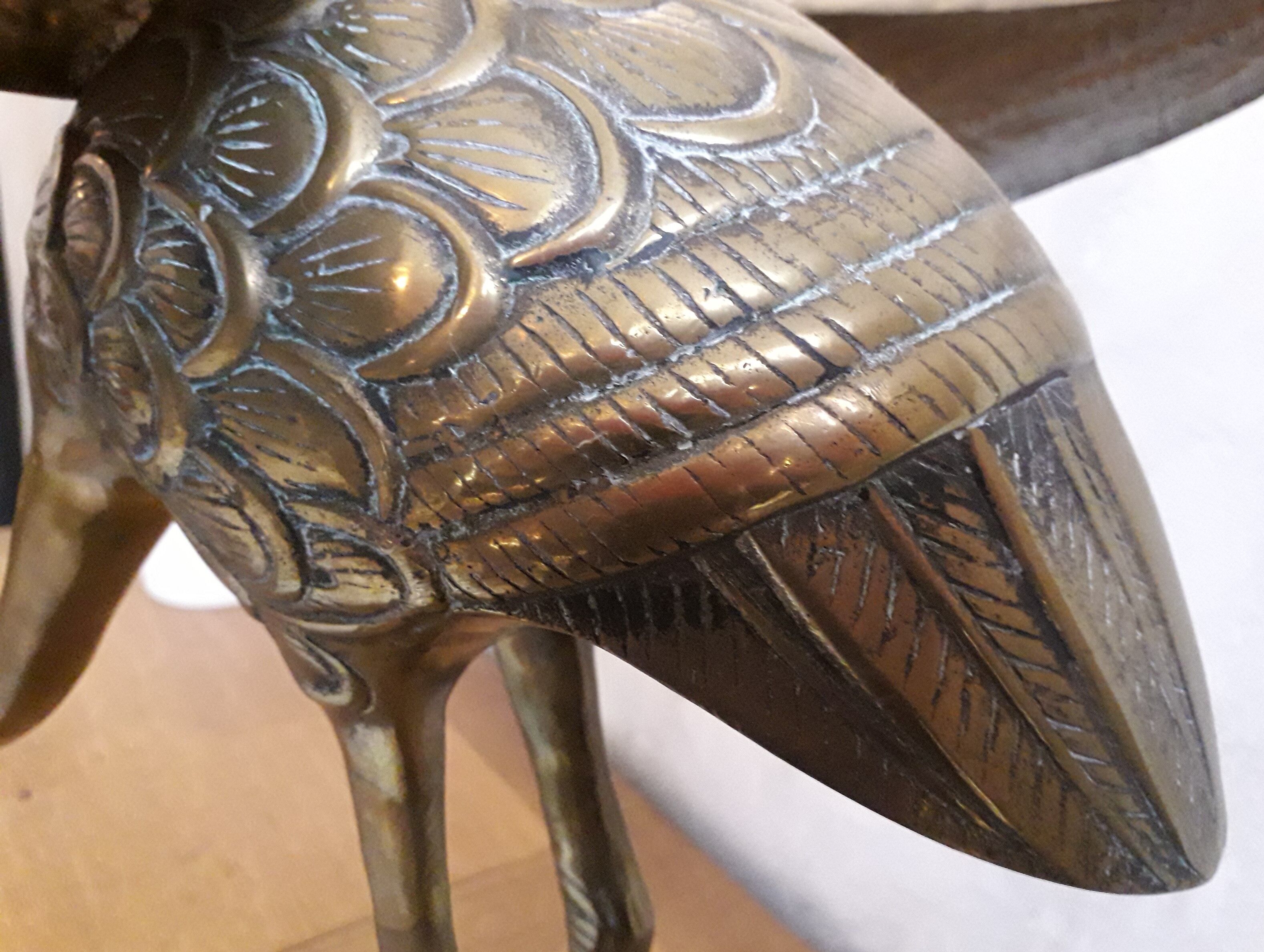 Brass heron