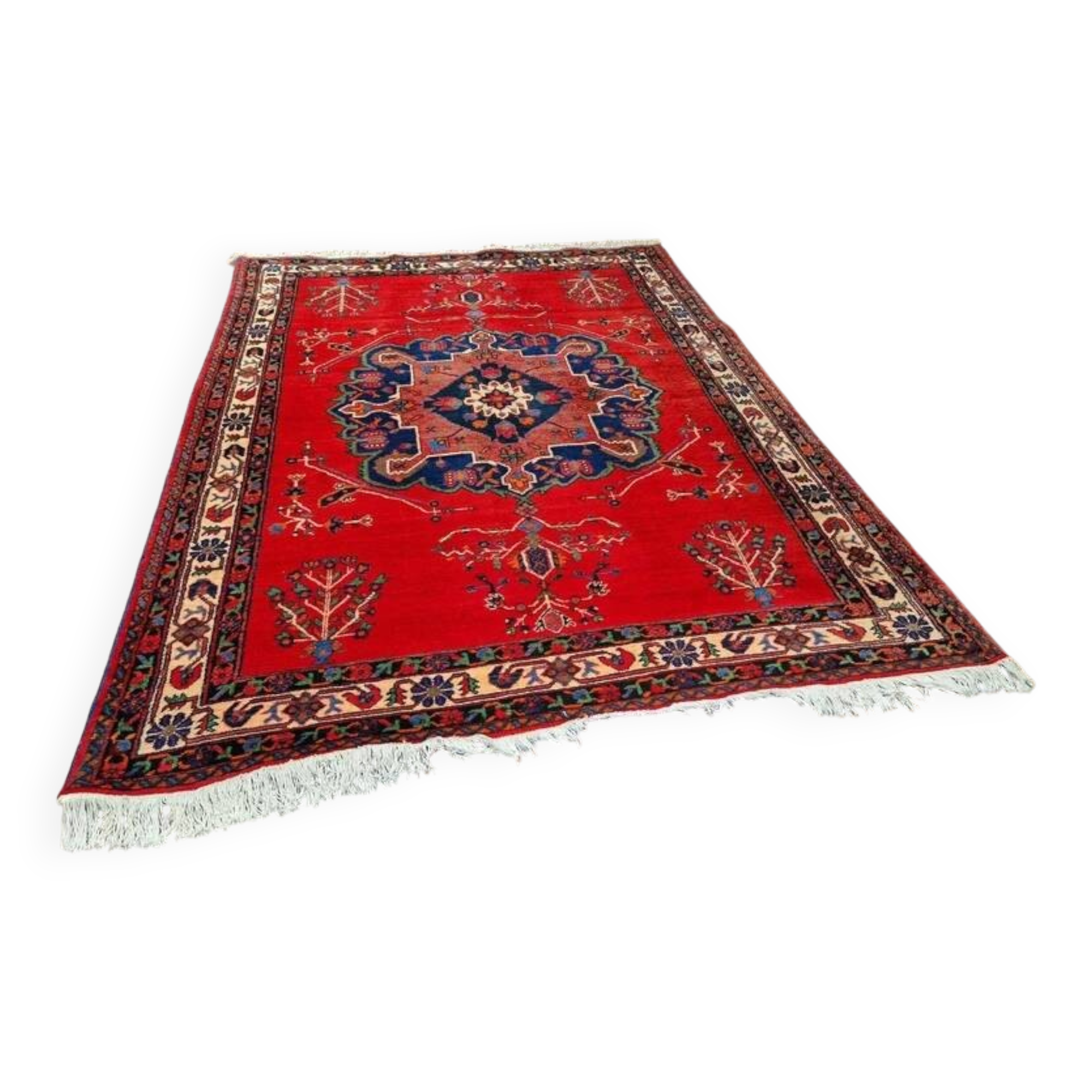 Persian Doushegan rug, 224x157 cm – hand-knotted, Iran