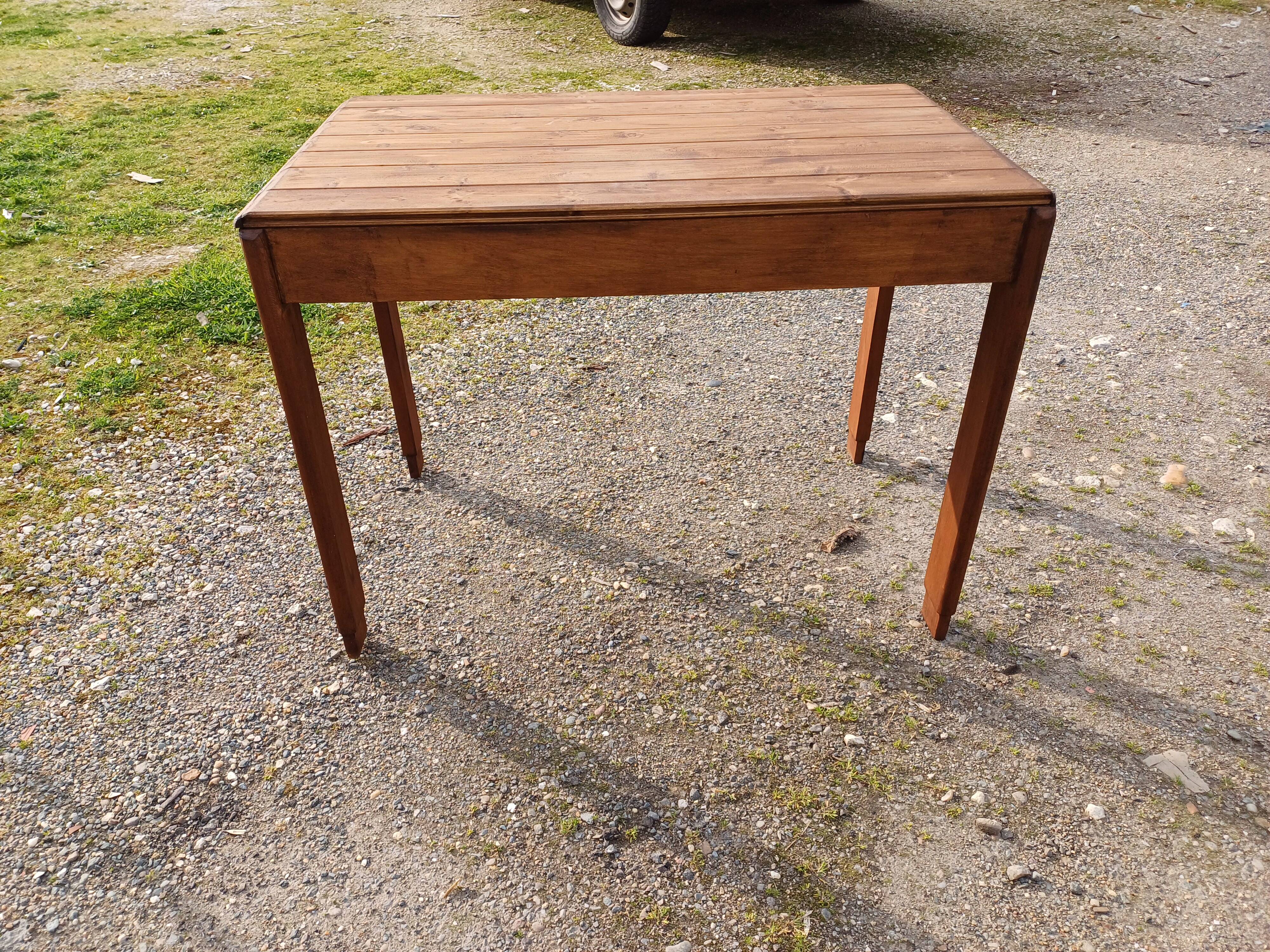 Art deco mahogany and pine table