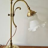 Art Nouveau bronze tulip lamp