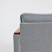 Original vintage armchair model ZWP-8 Cube, fully restored, pied de poule fabric, 1970s