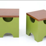 Pair of DADO Ettorre Sottsass stools
