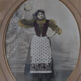Old colorized photo Neapolitan early twentieth century