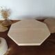 Coffee table in travertine marble Rochebobois vintage 80s