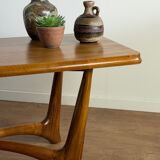 Vintage wooden coffee table – sculptural base