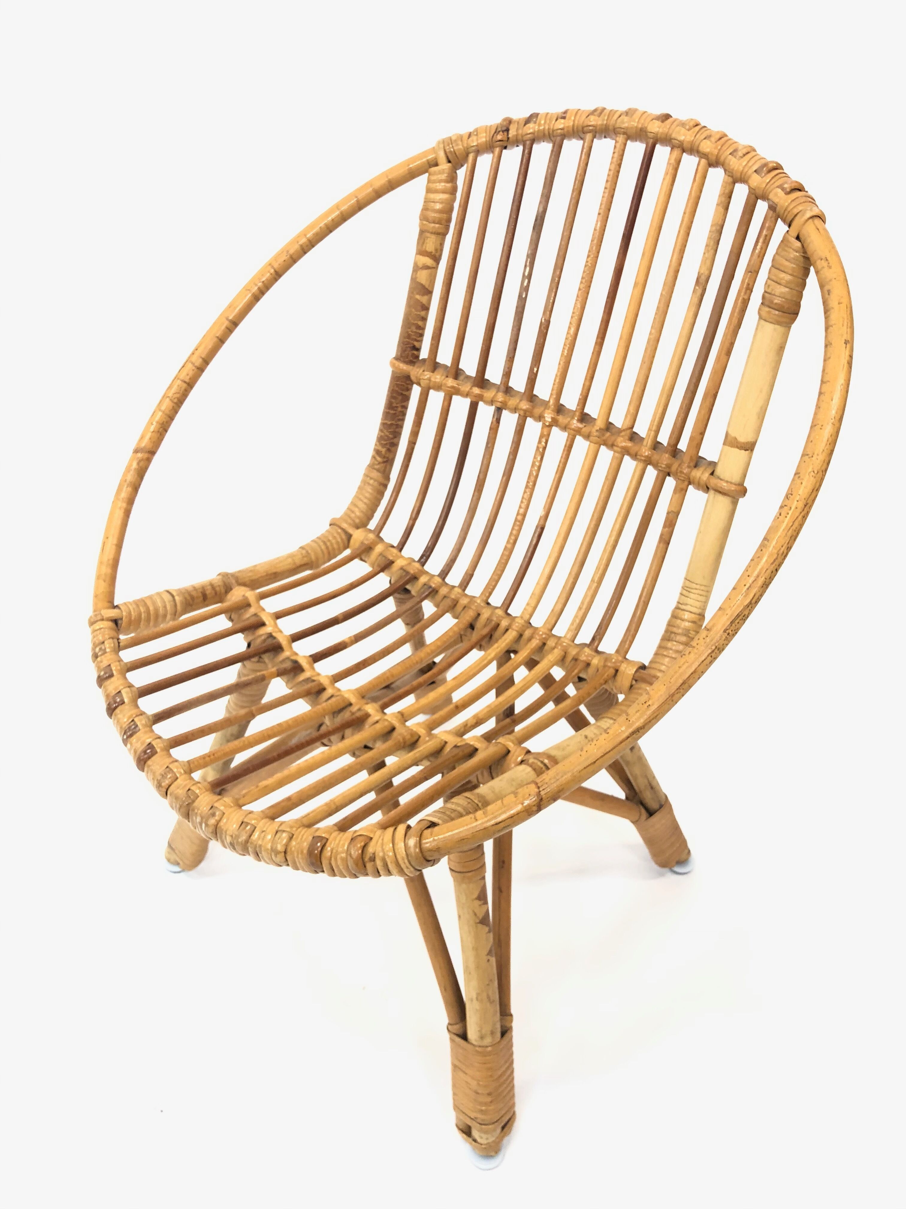 Rohe rattan vintage high chair by Rohe Noordwolde
